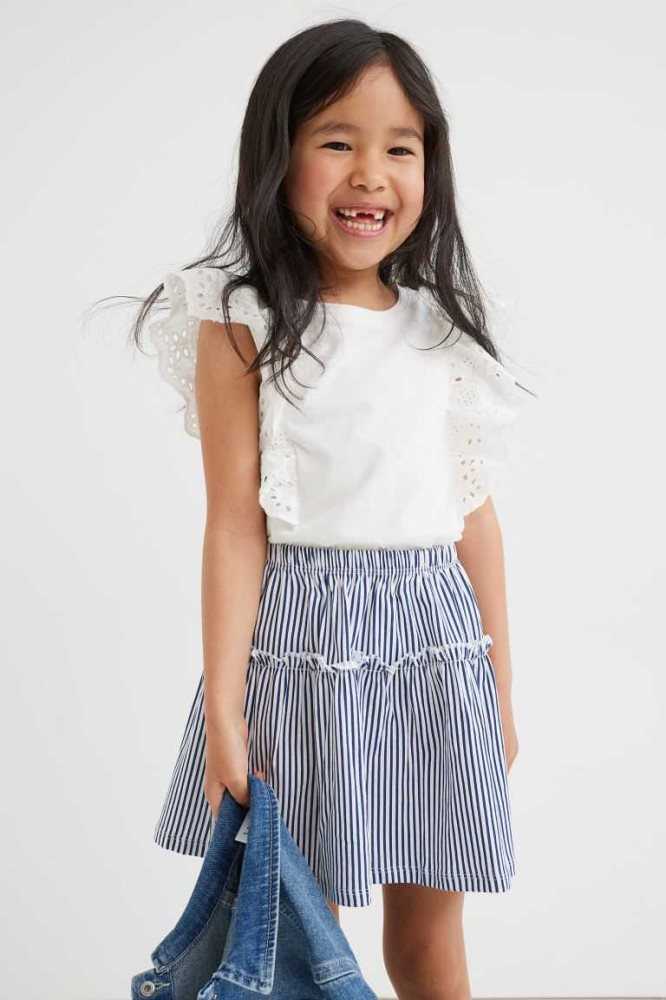 Falda H&M 2-pack Tiered Algodon Niños Rosas | 562987RUV