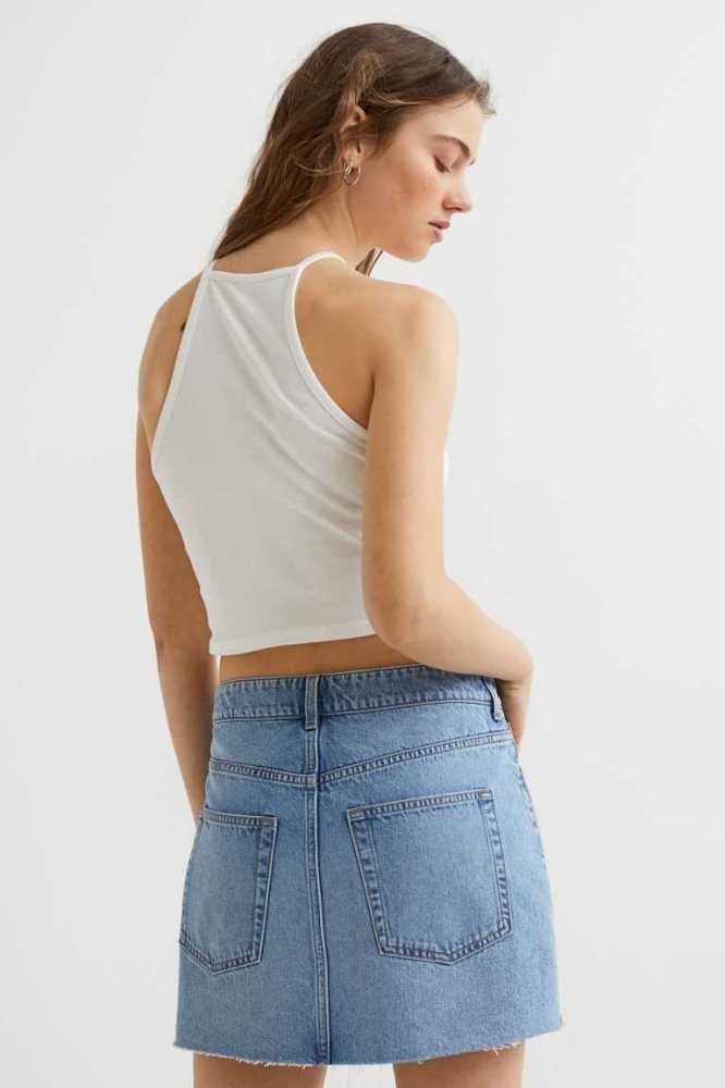 Falda H&M 90s Denim Mujer Azules Claro | 065719PVR