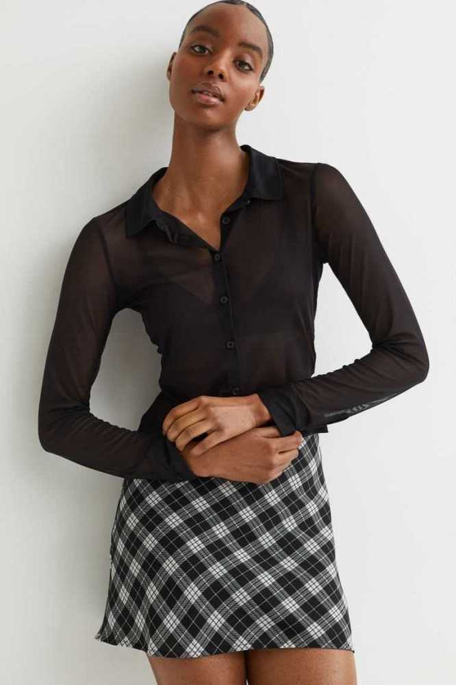 Falda H&M A-line Mujer Negros | 805736XER