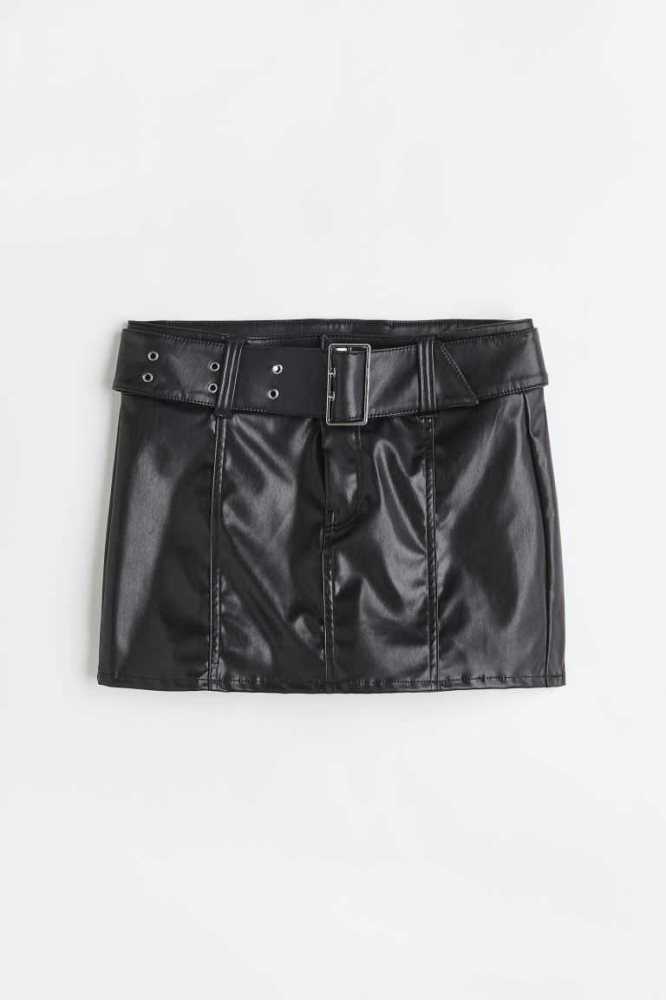 Falda H&M Belted Mini Mujer Morados | 632804EUC