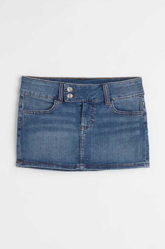 Falda H&M Denim Mini Mujer Azules | 625731ZLY