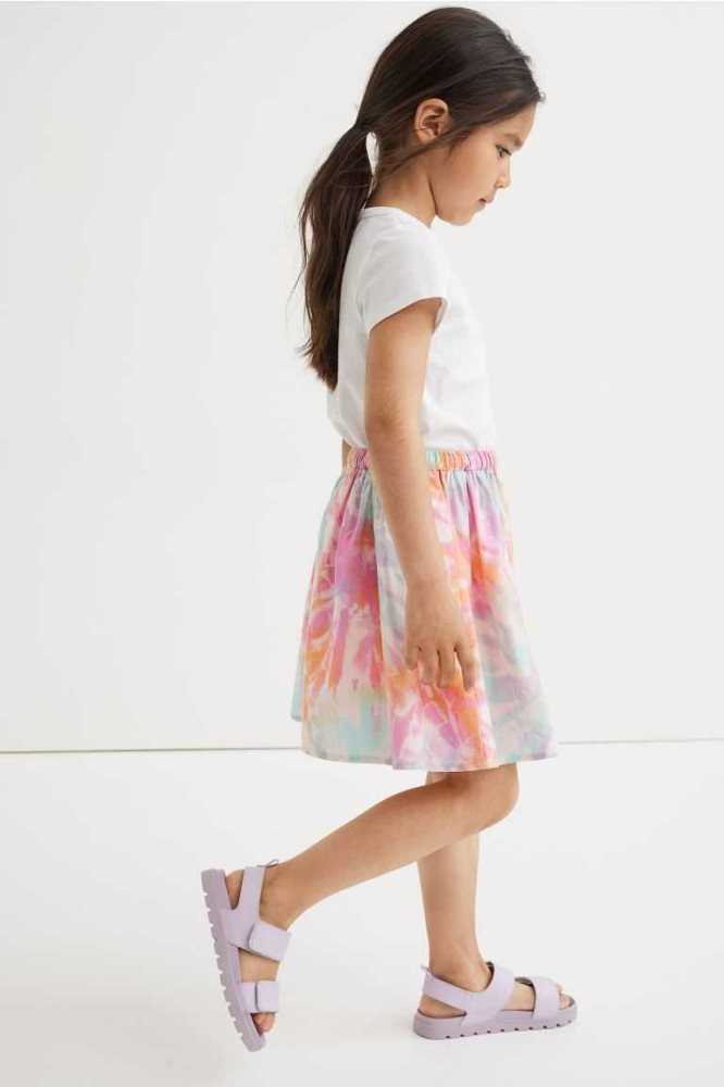 Falda H&M Patterned Algodon Niños Rosas Claro | 520374WPN