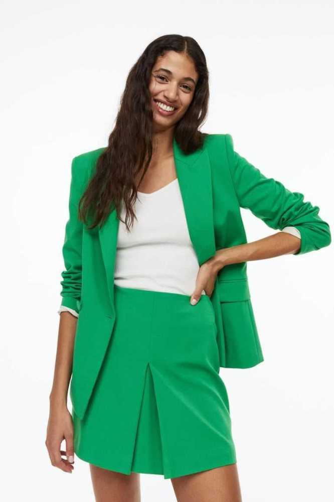 Falda H&M Pleat-detail Mujer Verdes | 823451EUA