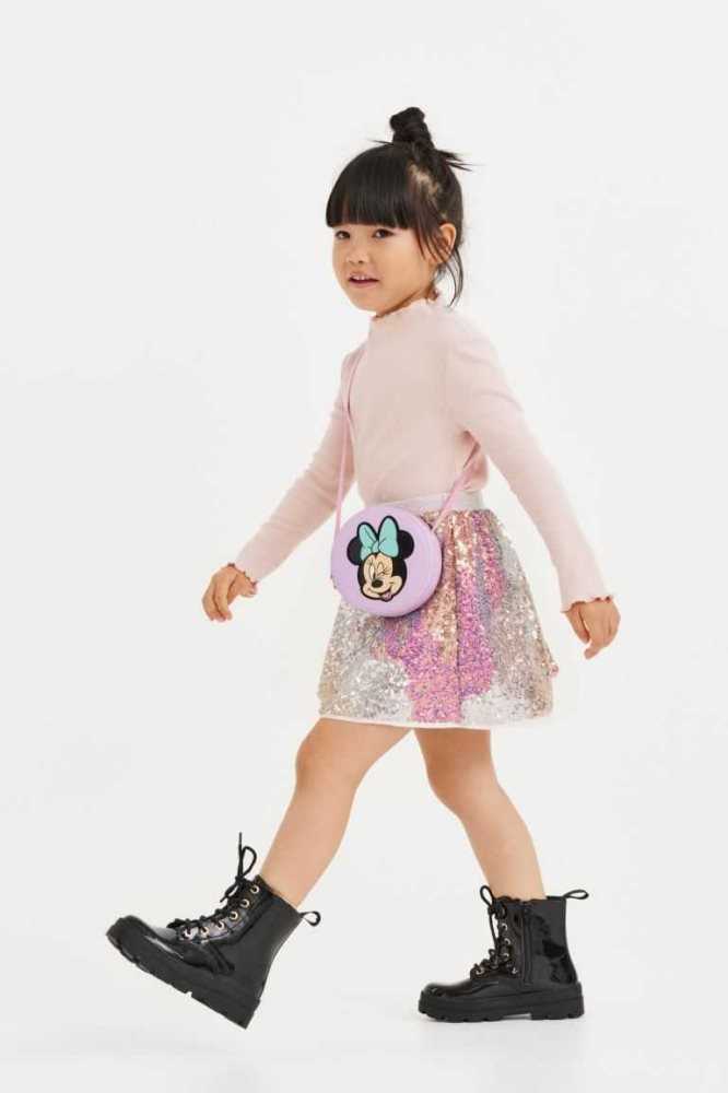 Falda H&M Sequined Niños Rosas Claro Dorados | 180243NPK