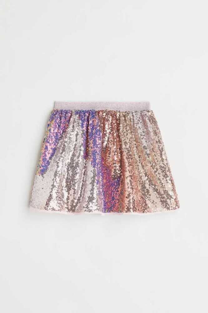 Falda H&M Sequined Niños Rosas Claro Dorados | 180243NPK