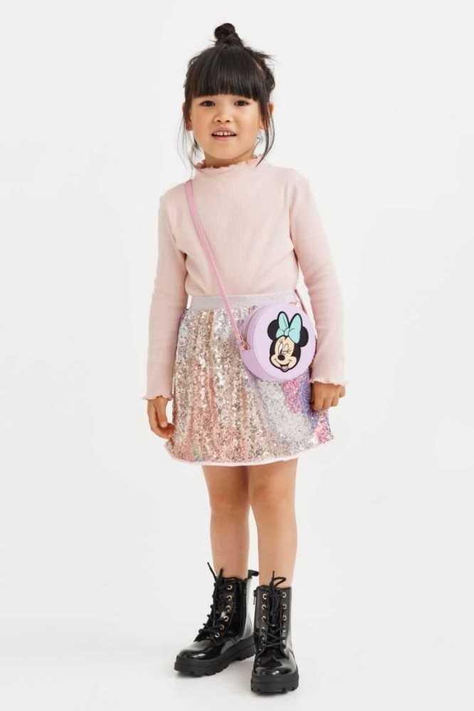 Falda H&M Sequined Niños Rosas Claro Dorados | 180243NPK