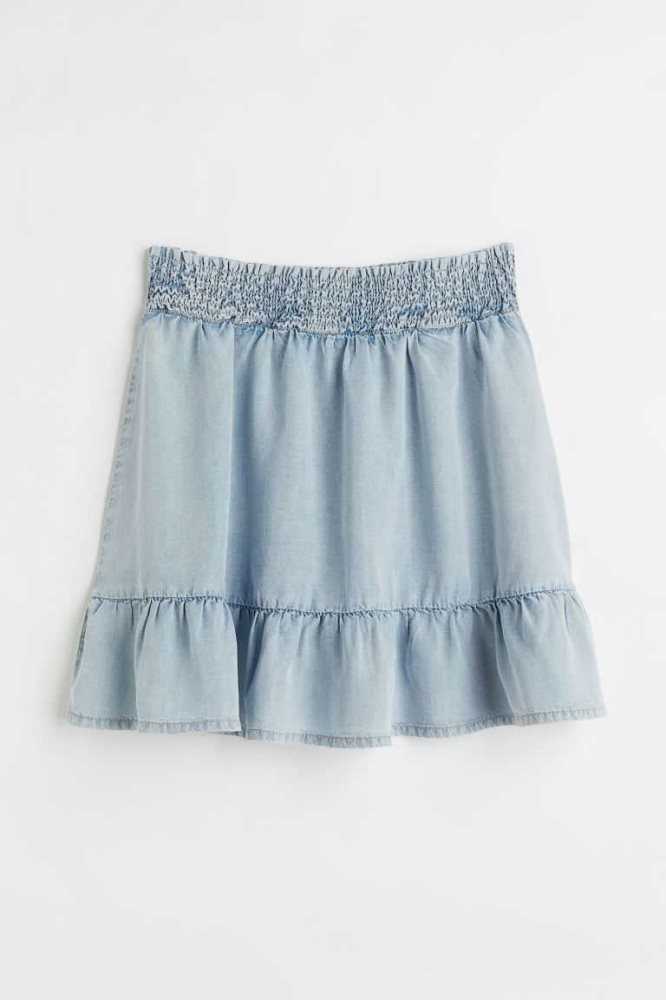 Falda H&M Smocked-waist Mujer Azules Claro | 849720CNW