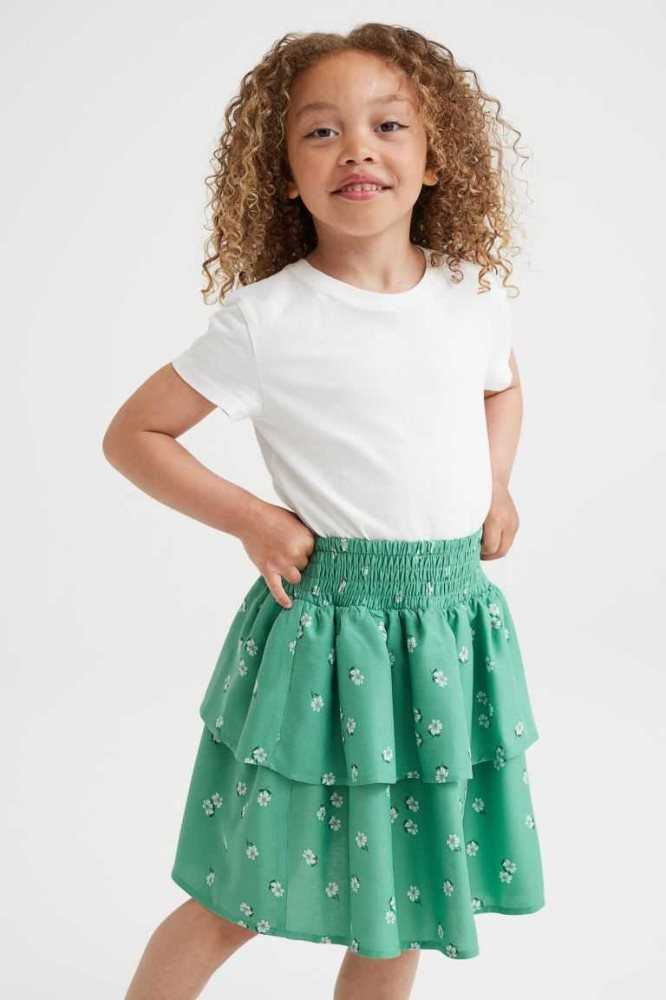 Falda H&M Tiered Niños Verdes | 734256OWV