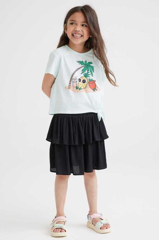 Falda H&M Tiered Niños Verdes | 734256OWV