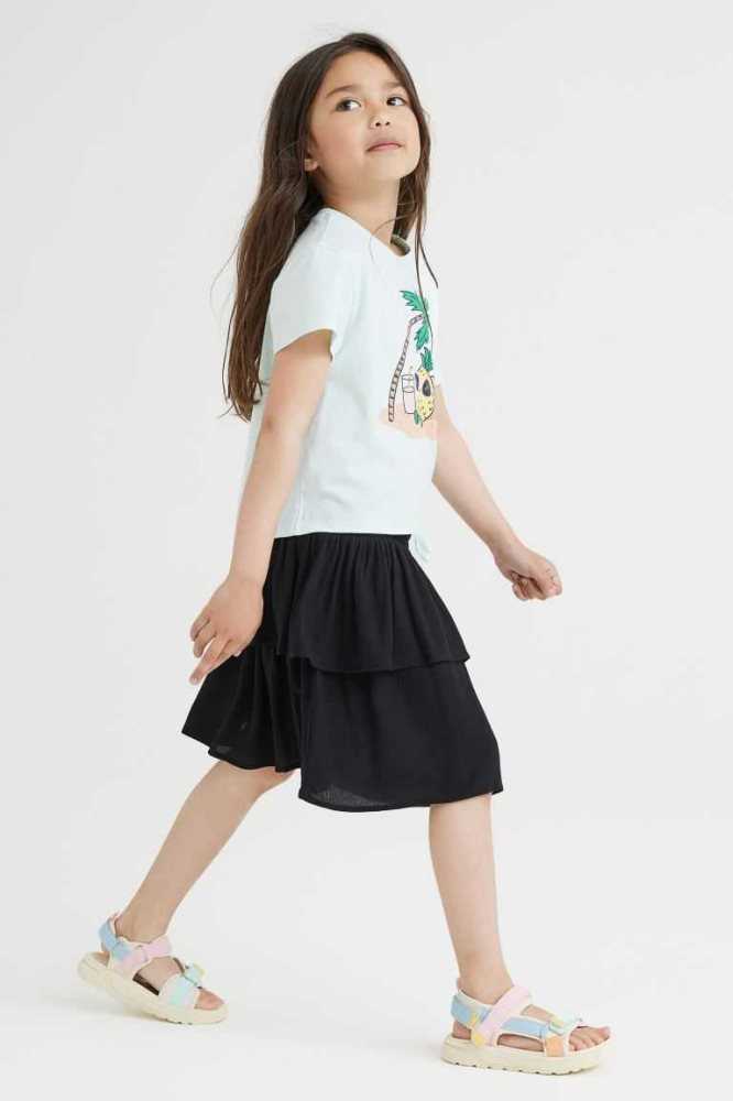 Falda H&M Tiered Niños Verdes | 734256OWV