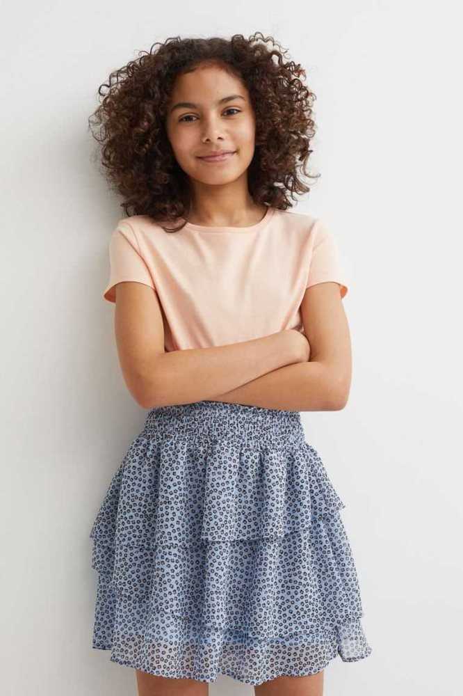 Falda H&M Tiered Niños Verdes Claro | 830615EKM