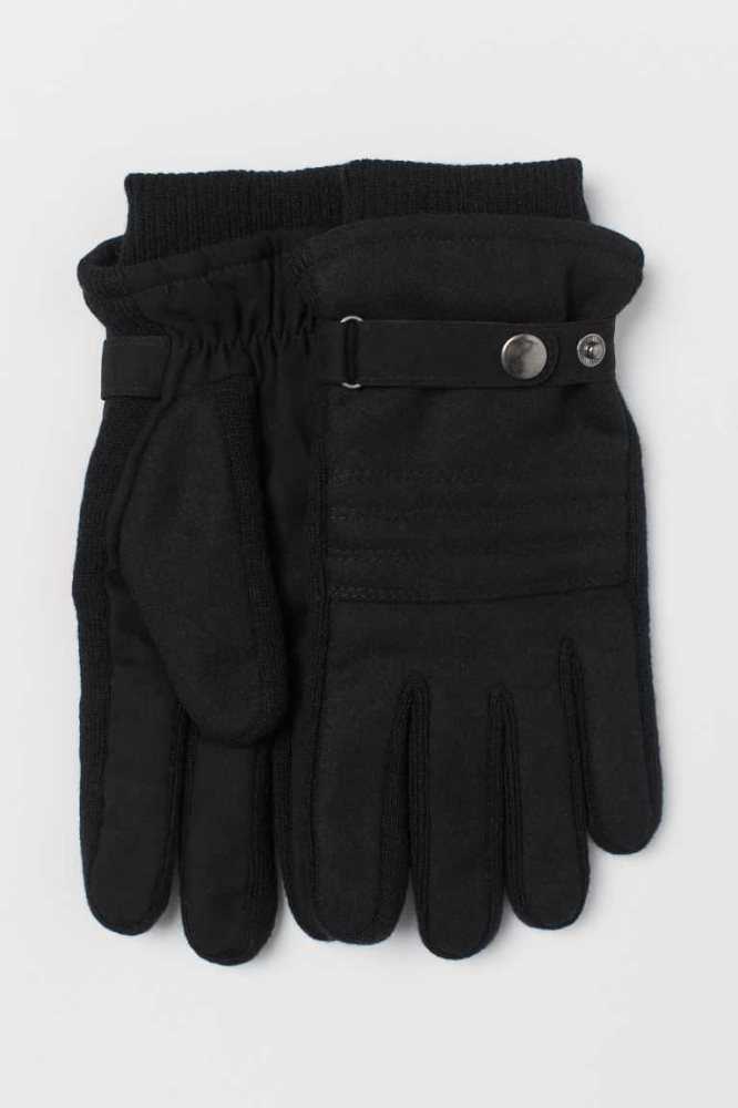 Guantes H&M Lana-blend Hombre Negros | 163589RCB