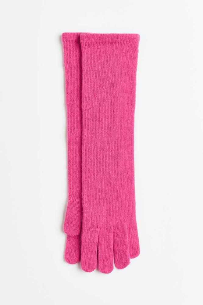 Guantes H&M Long Mujer Rosas | 261785STX