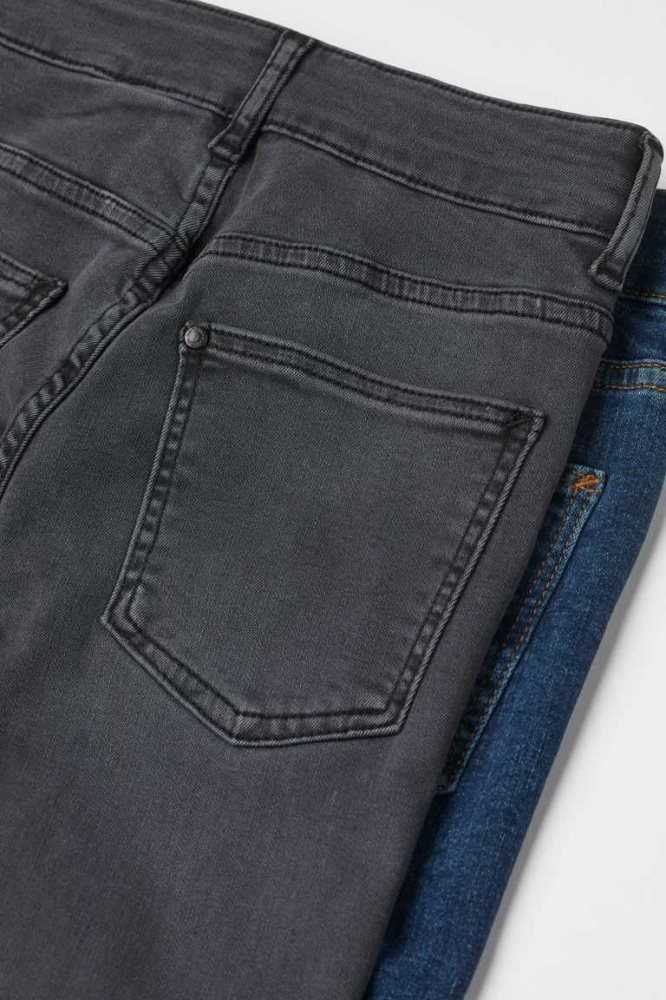 Jeans H&M 2-pack Slim Fit Superstretch Niños Azules Oscuro Grises Oscuro | 862947SNO