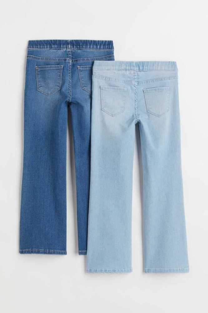 Jeans H&M 2-pack Superstretch Flare Fit Niños Azules Azules Claro | 802541MFQ