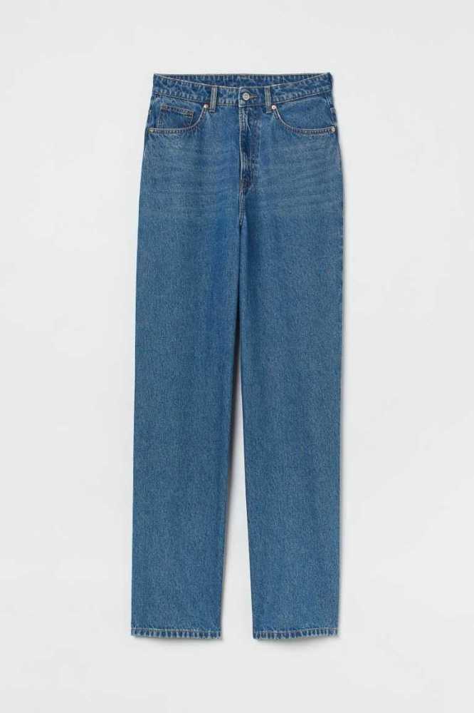 Jeans H&M 90s Baggy High Mujer Azules Claro | 895712UXO