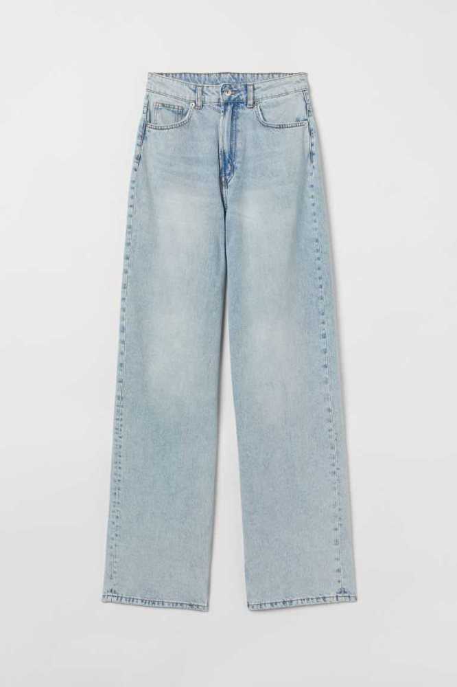 Jeans H&M 90s Baggy High Mujer Azules Claro | 895712UXO