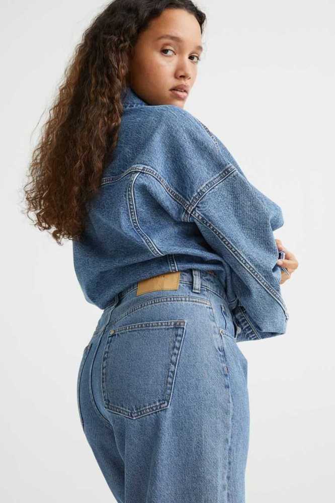 Jeans H&M 90s Baggy Ultra High Cintura Mujer Azules | 821793YTF