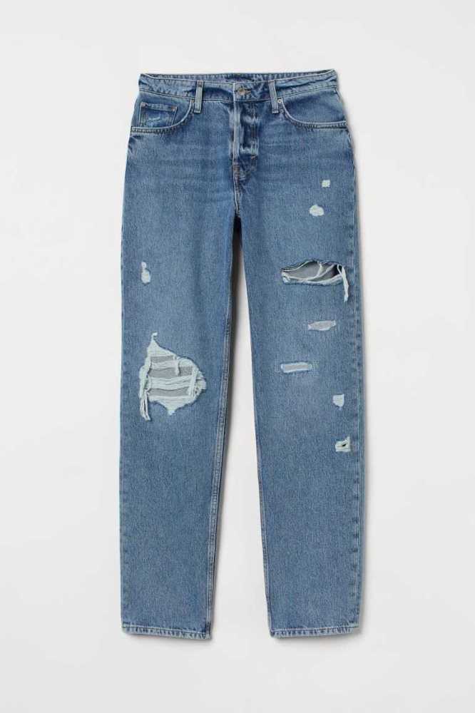 Jeans H&M 90s Boyfriend Mujer Azules Claro | 671394ZWU