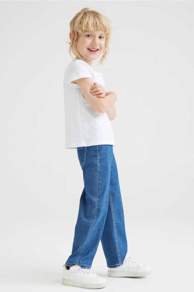 Jeans H&M Anchos Fit Niños Azules Claro | 309428XDJ