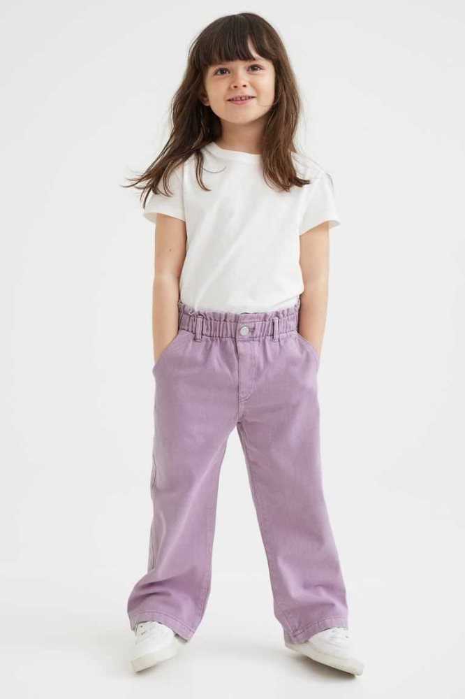 Jeans H&M Anchos Fit Niños Morados Claro | 019268XUV