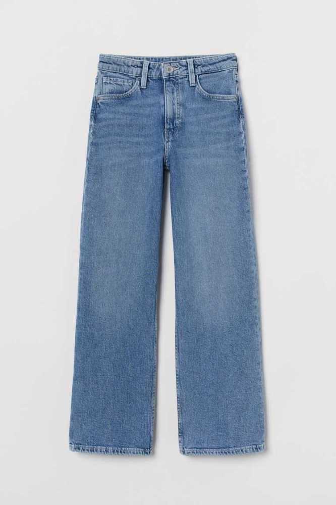 Jeans H&M Anchos High Niños Azules Claro | 041895WLU