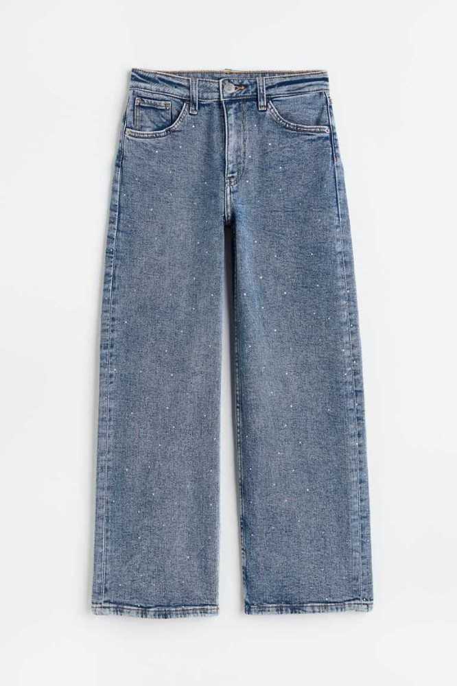 Jeans H&M Anchos Leg High Niños Azules | 795280YAI