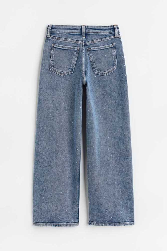 Jeans H&M Anchos Leg High Niños Azules | 795280YAI