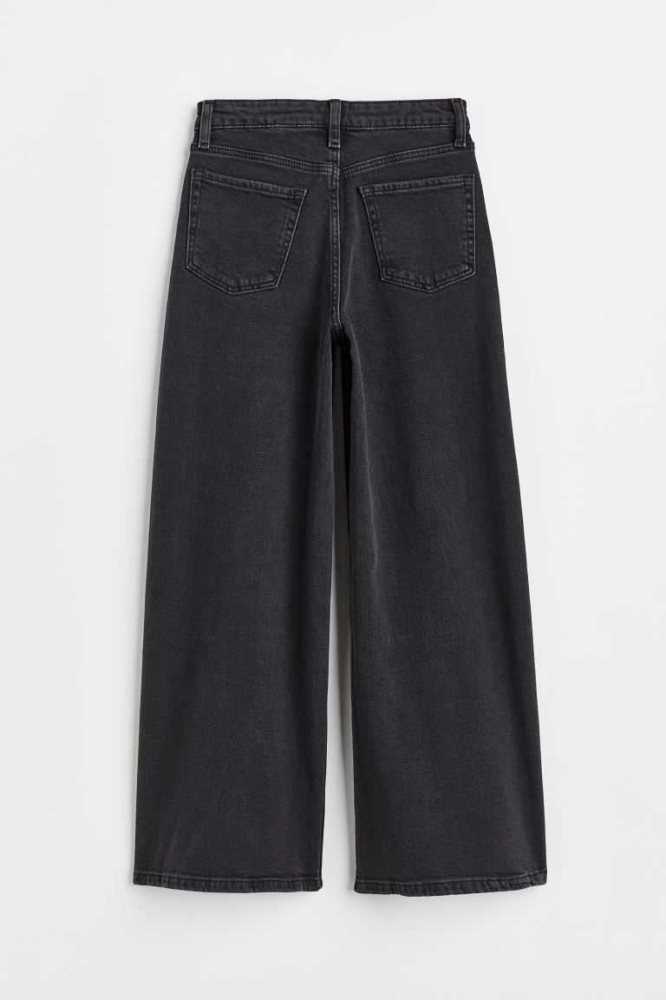 Jeans H&M Anchos Leg High Niños Negros | 172396GKB