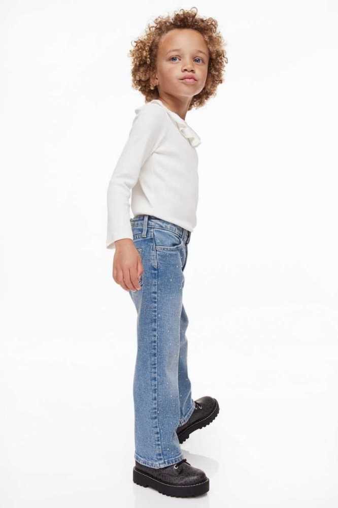 Jeans H&M Anchos Leg Niños Grises Oscuro | 406791HBP