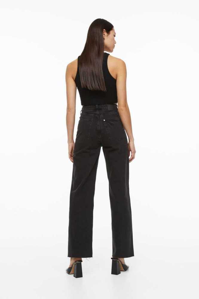 Jeans H&M Anchos Ultra High Mujer Negros | 172038YWX