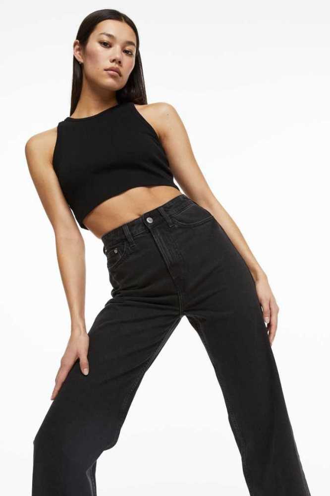 Jeans H&M Anchos Ultra High Mujer Negros | 172038YWX