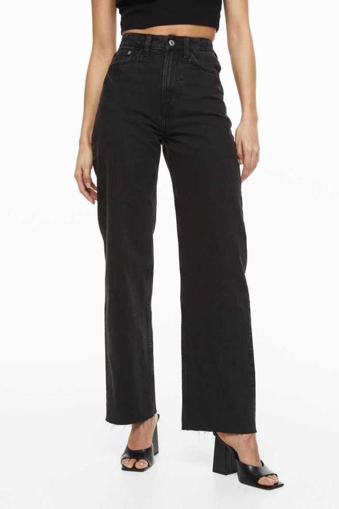 Jeans H&M Anchos Ultra High Mujer Negros | 172038YWX