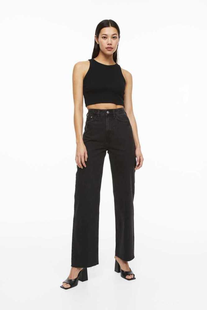 Jeans H&M Anchos Ultra High Mujer Negros | 172038YWX