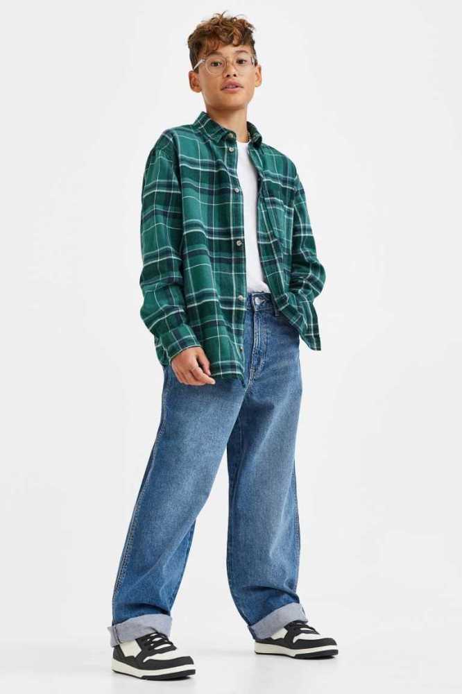 Jeans H&M Baggy Fit Niños Grises | 647821MPH