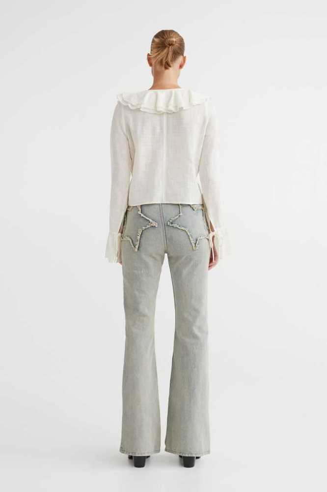 Jeans H&M Bootcut Low Mujer Azules Beige Claro | 098326XRN