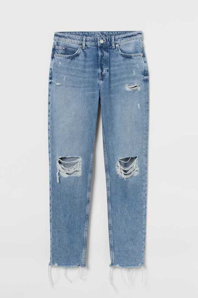 Jeans H&M Boyfriend Low Regular Mujer Azules | 374086EDN