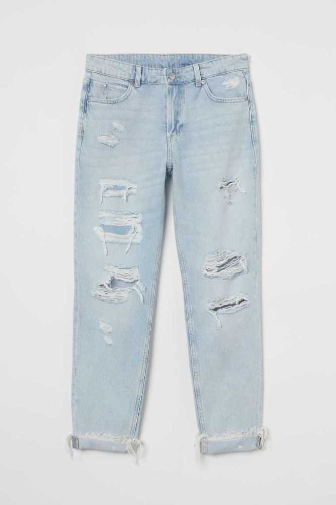 Jeans H&M Boyfriend Low Regular Mujer Azules | 374086EDN