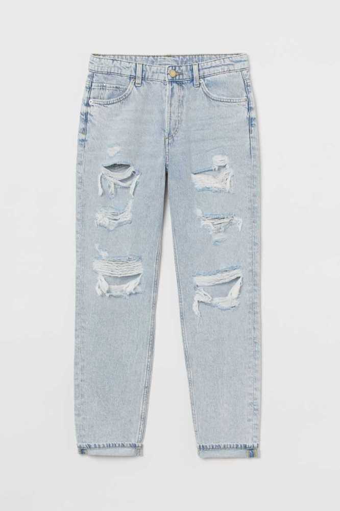 Jeans H&M Boyfriend Low Regular Mujer Azules | 374086EDN