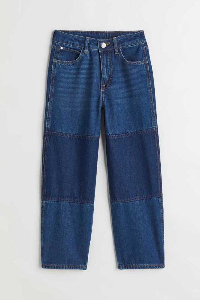 Jeans H&M Comodidad Stretch Baggy Fit Niños Azules Oscuro | 591476COK