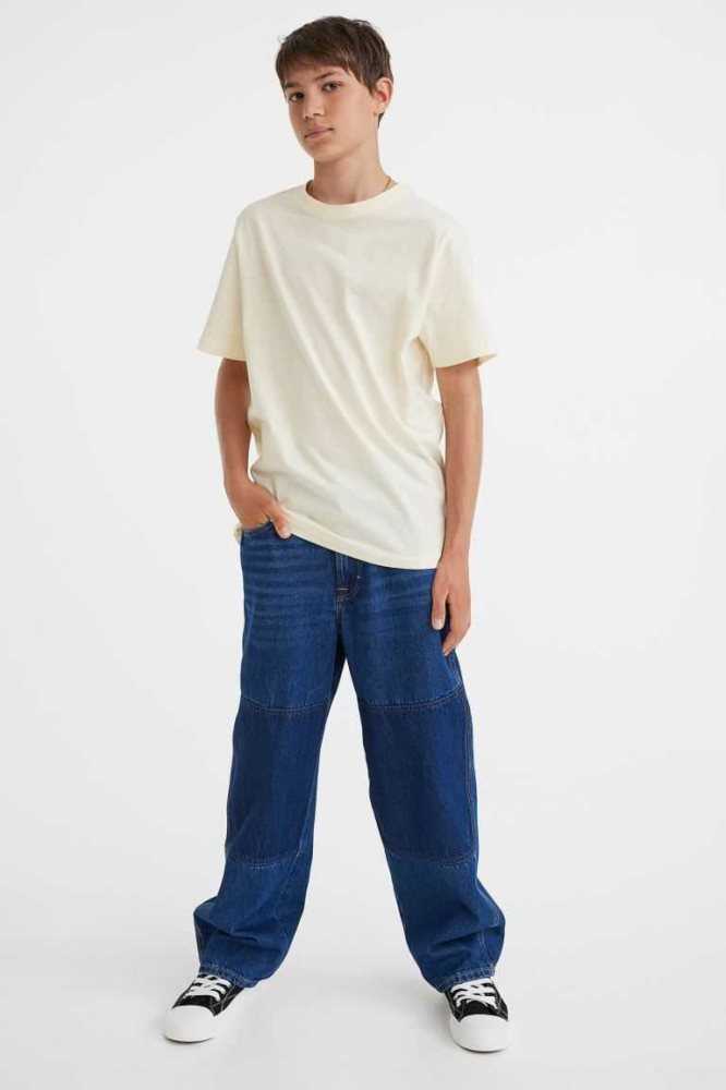 Jeans H&M Comodidad Stretch Baggy Fit Niños Azules Oscuro | 591476COK