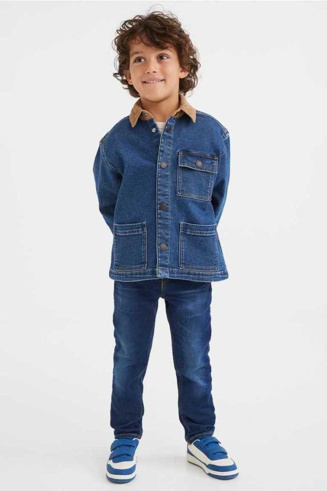 Jeans H&M Comodidad Stretch Slim Fit Niños Azules Oscuro | 017325OPT