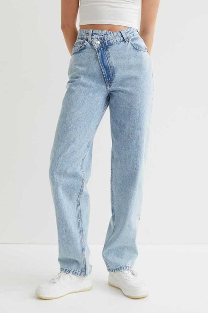 Jeans H&M Directo Baggy Mujer Azules Claro | 017936ETN