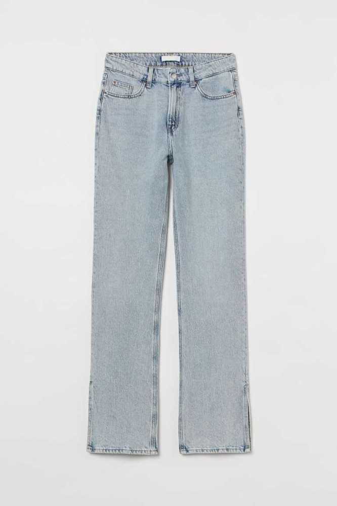 Jeans H&M Directo High Split Mujer Azules | 413627TWL