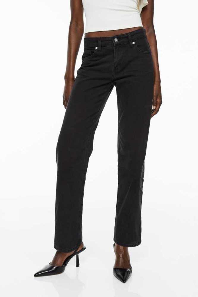 Jeans H&M Directo Low Mujer Grises Oscuro | 742856PRV