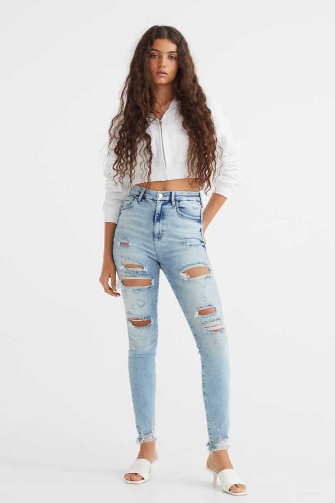 Jeans H&M Embrace High Ankle Mujer Azules | 283175OIV