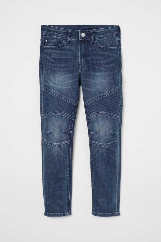 Jeans H&M Flaco Fit Ciclismo Niños Azules Negros | 123456WNV