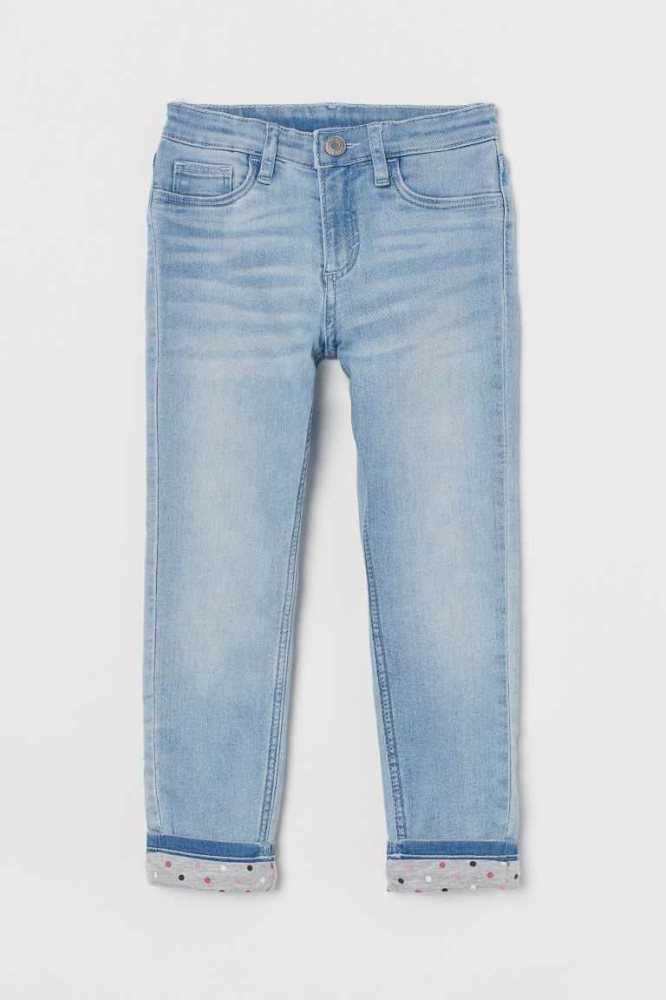 Jeans H&M Flaco Fit Forro Niños Azules | 502184UHB