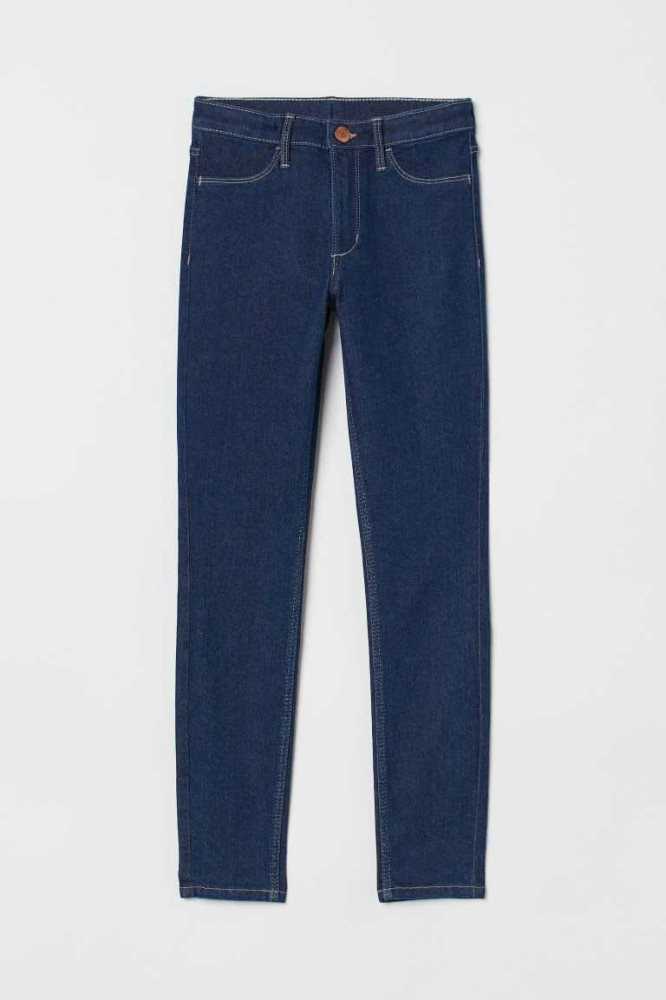 Jeans H&M Flaco Fit Niños Azules Oscuro | 071483KZP