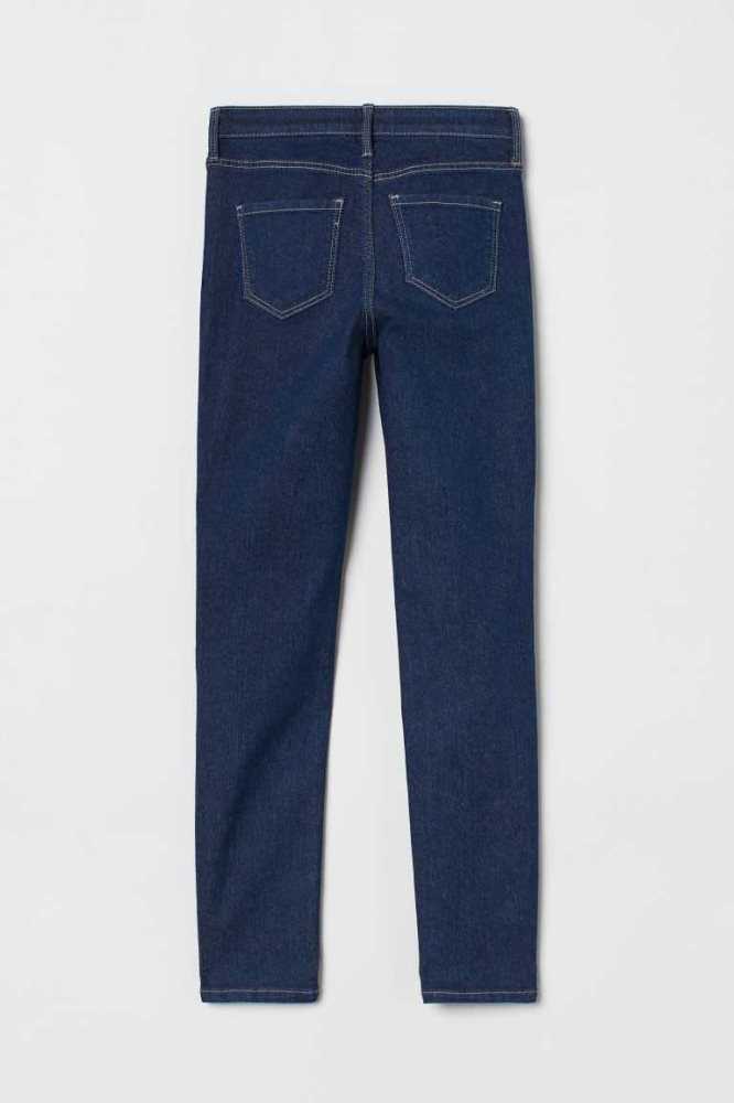 Jeans H&M Flaco Fit Niños Azules Oscuro | 071483KZP